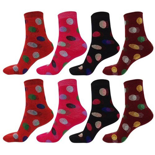 Socks (Ladies Printed Ankle Towel Socks)