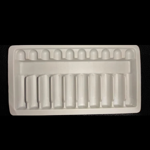 Injection Tray - Paperboard, 10x5x1 Inches, Off-White | Sterile Design, Secure Packaging, Stackable, Lightweight