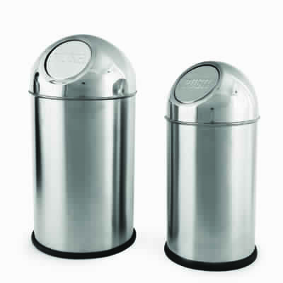 Outdoor Stainless Steel Push Dustbin