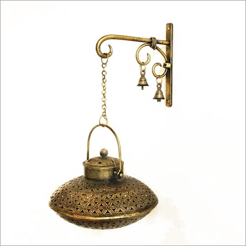 Dhoop Incense Holder With Brass Bell Art Iron Hanger