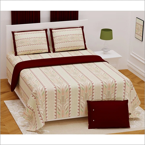Modern Kantha Pattern Design Bedsheet With Set Of 2 Cushion Cover Application: Household