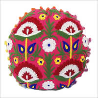 Dark Pink Round Cushion Set Of 2