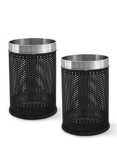 Stainless Steel Black Open Perforated Bin
