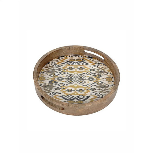 Round Mango Wood Tray