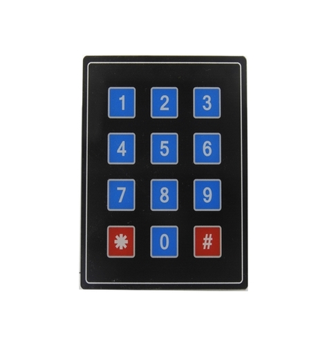 Black 3X4 Matrix Capacitive Touch Keypad