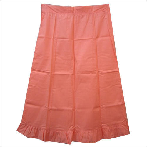 Washable Cotton Plain Rose Pink Color Ladies Petticoat