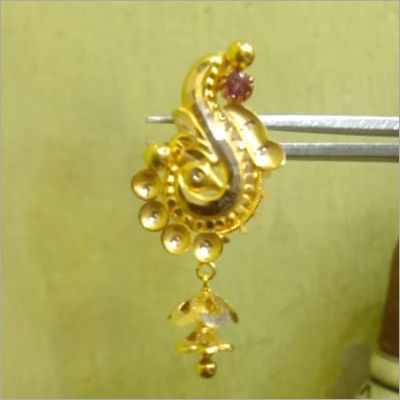 Ladies Designer Yellow Gold Jhumka