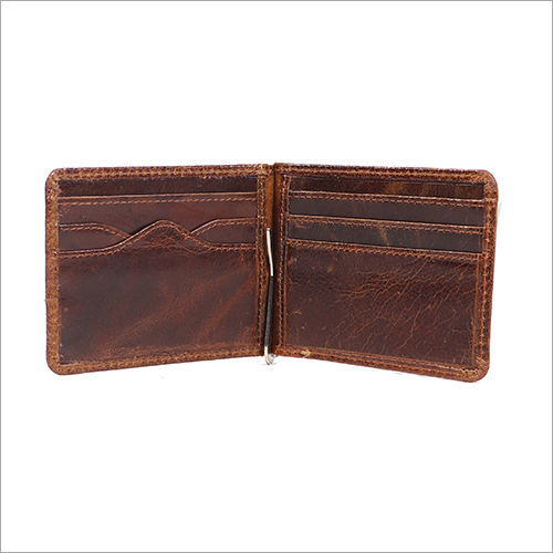 Brown Rugged Leather Wallet