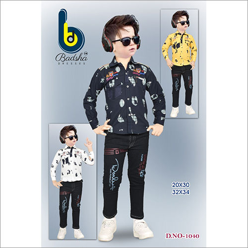 Trendy Boys Printed Full Sleeve Shirt And Pant