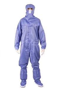 Non Linting Clean Room Antistatic / Esd Coverall (Coverall, Hood, Booties, Bag)