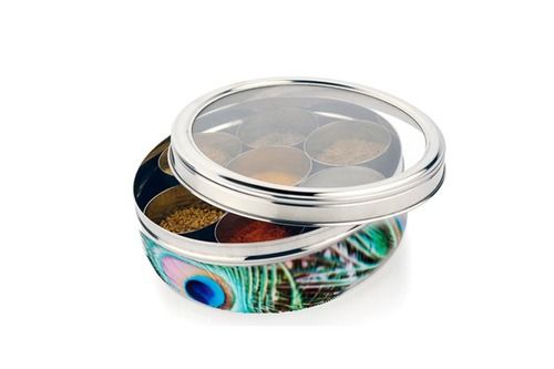 Fancy Stainless Steel Enamel Designer Cookie Box