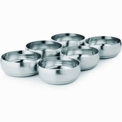 Stainless Steel bulging Katori / Bowl Set