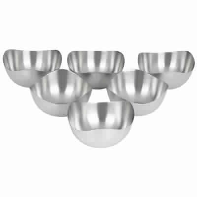 Set of 6 Stainless Steel Designer Bowl