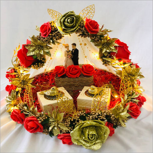 Buy GiftsBouquet Smart Creations Decorative Engagement Ring Platter Tray  for Ring Ceremony with Name and LED Online at Low Prices in India -  Amazon.in