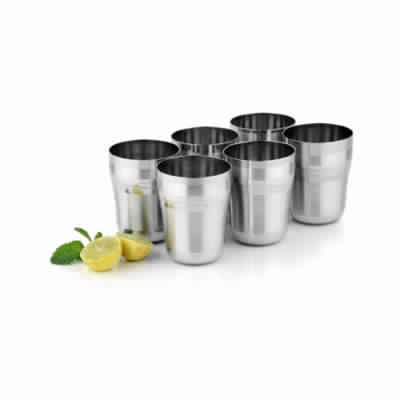 Designer Stainless Steel Juice Glass Set