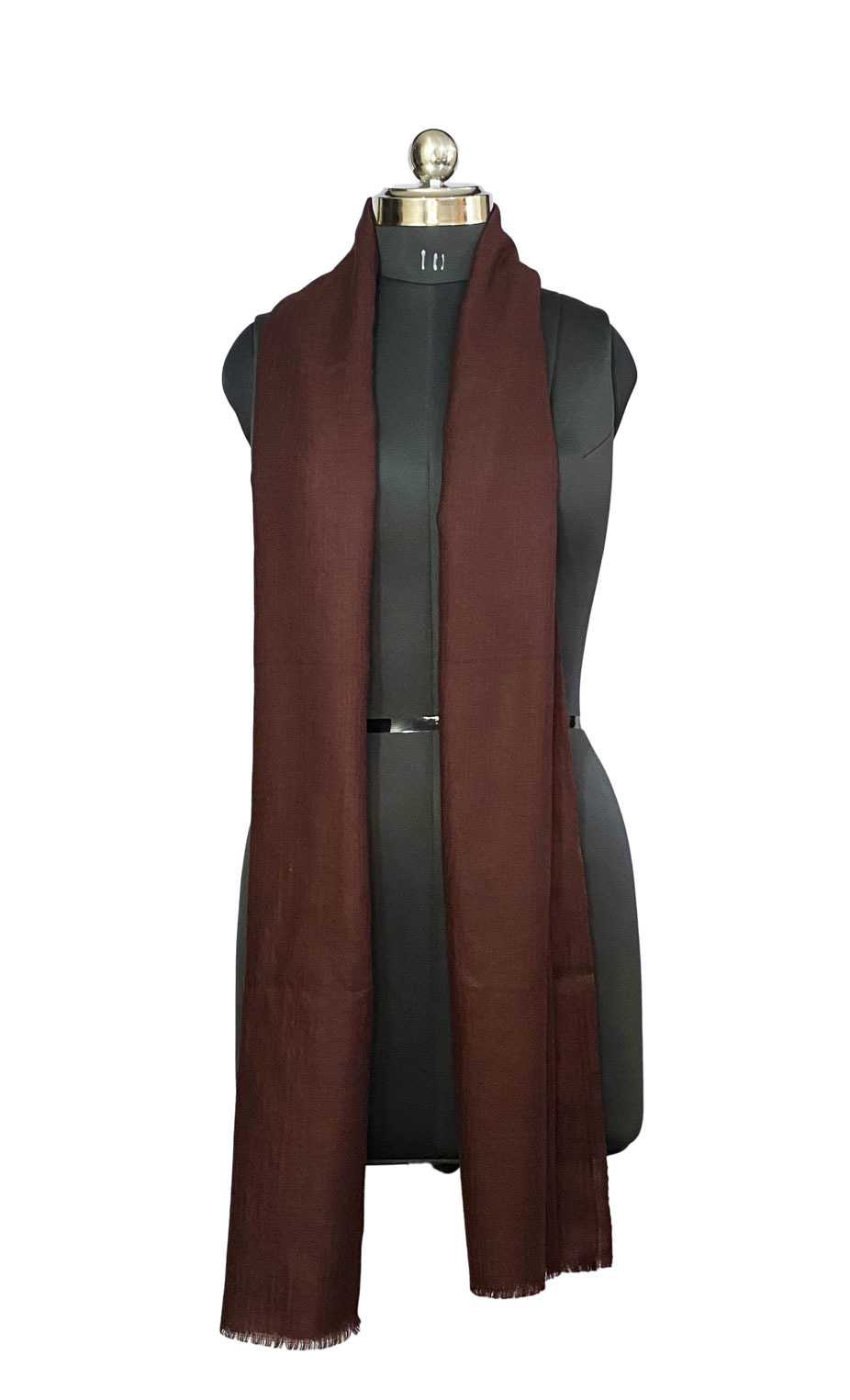 Pashmina Fine Wool Plain Maroon Unisex Stole