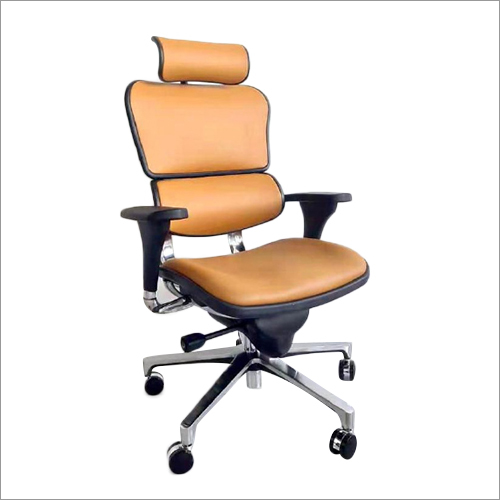Black Ergo Leatherite 85-80 Mm Chrome Class 4 Gaslift Chair