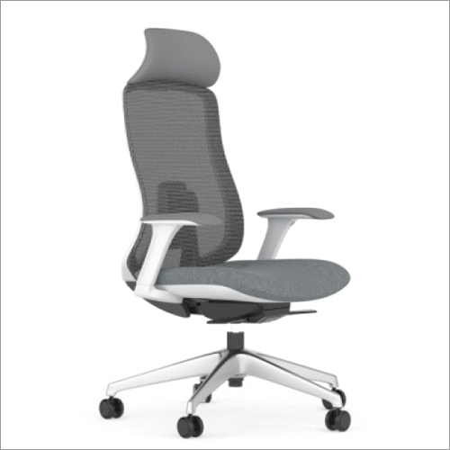 Black Fedo White 4D Nylon Armrests Office Chair With Pu Pad