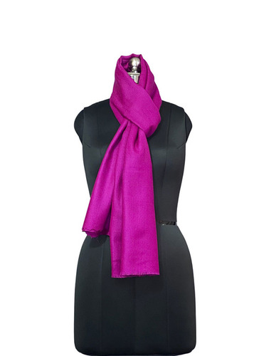 Pashmina Fine Wool Plain Pink Unisex Stole