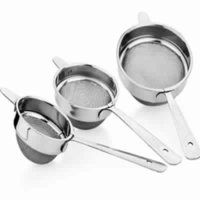 Stainless Steel Tea Strainer - Food Grade, Small, Medium, Large Sizes | Corrosion Resistant, Polished Finish, Lightweight, Wire Mesh Design