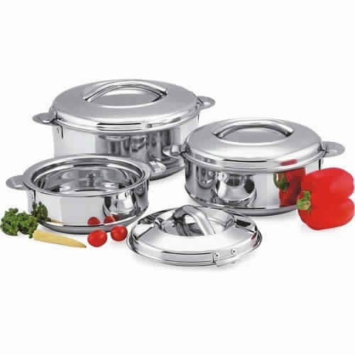 Designer Stainless Steel Casserole Set