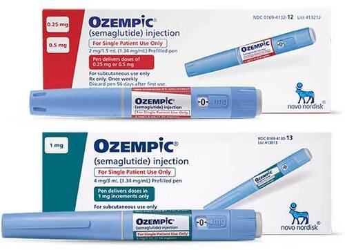 Ozempic  (semaglutide) Injection 0.5 mg or 1 mg insulin pen