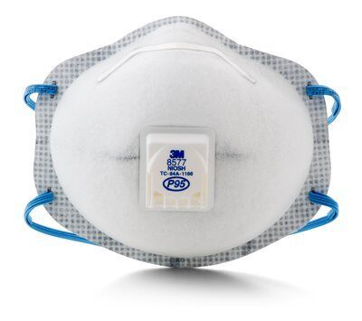 3M Particulate Respirator 8577 P95 with Nuisance Level Organic Vapor Relief 80 EA/Case