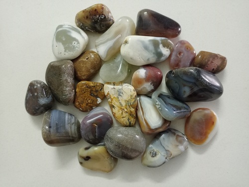 india best manufacturer natural beauty multicolor onyx machine polished pebbles stone