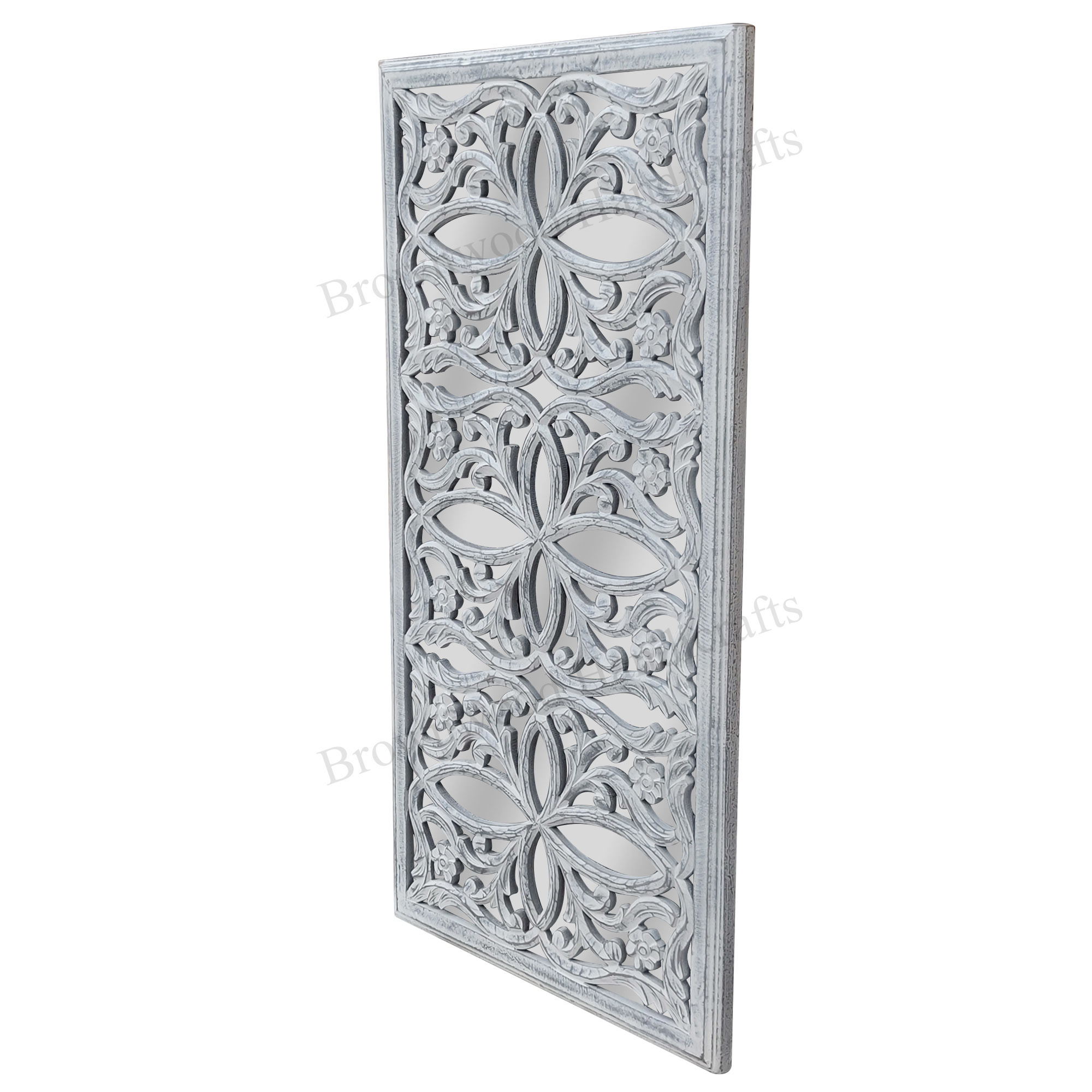 MDF Wood Carved Wall Mirror Panel