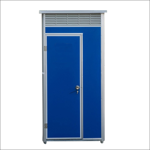 Portable Toilet Cabin - Steel Material, Metal Floor , Blue Color for Durable Outdoor Use