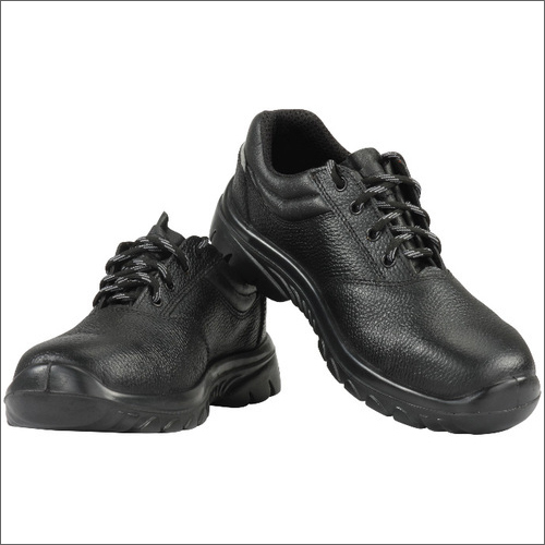 Black Low Ankle Leather Safety Shoes