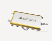High Capacity Rechargeable 3.7v 10000mah Lithium Polymer Battery 1260110