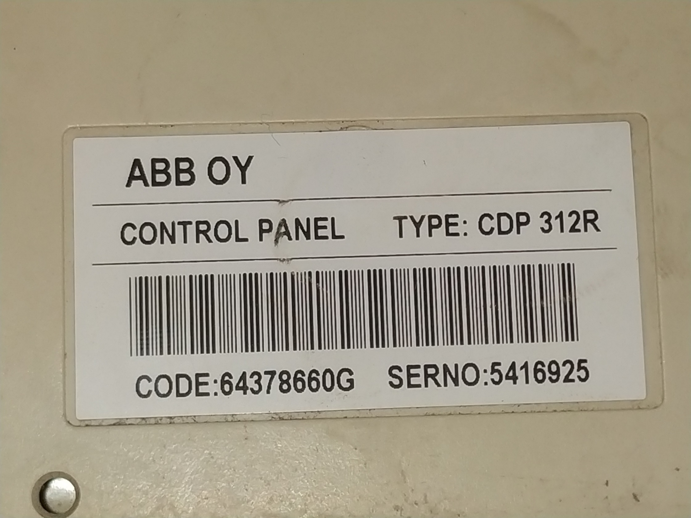 ABB CONTROL PANEL CDP 312R
