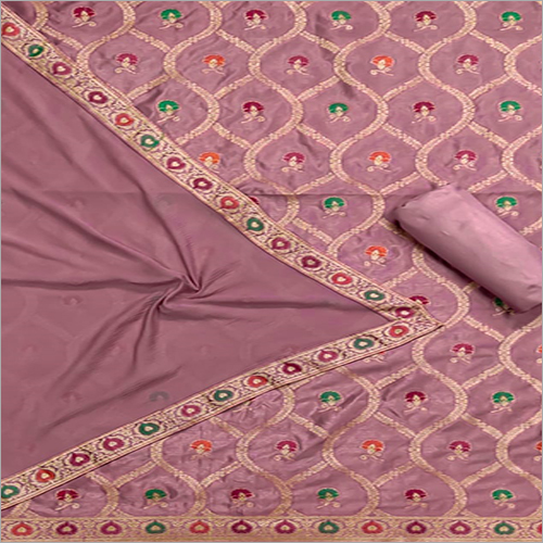 Banarasi Katan Silk Fancy Unstiched Suits With Dupatta