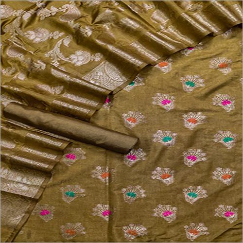 Available In Different Color Banarasi Katan Silk Unstiched Suit Material