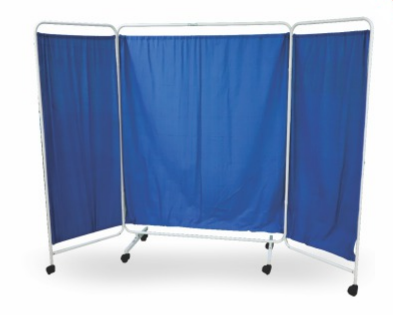 Bedside Screen 3 Fold With Curtains