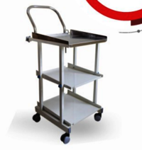 ECG Trolley - Durable Metal Frame | Portable Design, Easy Maneuverability, Compact Storage