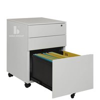 Machine Made Hot Selling Modern Office Furniture Floor Standing Moving Filing Cabinets With Drawers Lockers