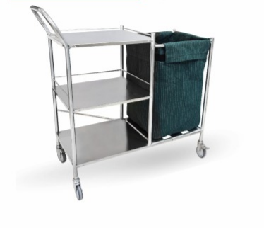 Linen Trolley With Three Shelves And Canvas Bag