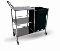 Linen Trolley With Three Shelves And Canvas Bag