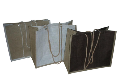 Cotton Cord Handle Jute Shopping Bag
