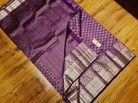 kanjivaram pure silk saree silver jery