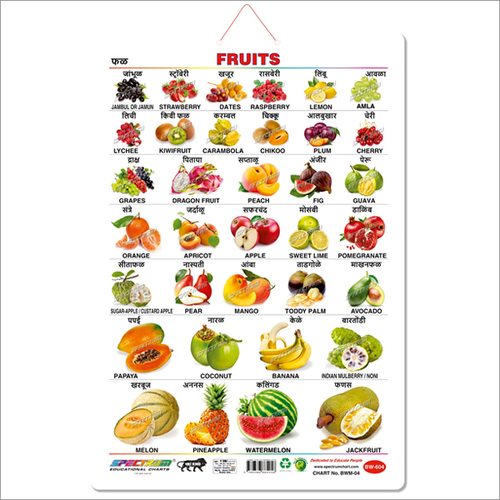 Marathi Fruits Educational Wall Chart for Kids