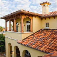 Concrete Roof Tile - Clay Surface Treatment 10-15 Mm, Color Coated In Browns / Tans | Matt Finish, Waterproof, Heat Insulation