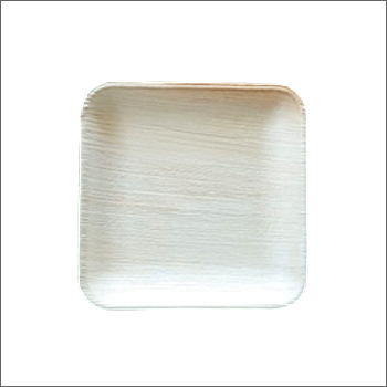 6 Inch Areca Palm Leaf Square Plate By LANA EXPORTS