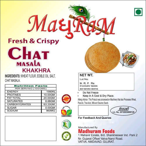 Fresh And Crispy Chatt Masala Khakhra