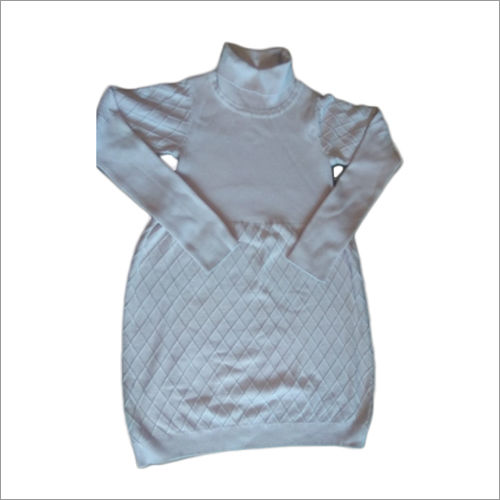 White Ladies High Neck Sweater