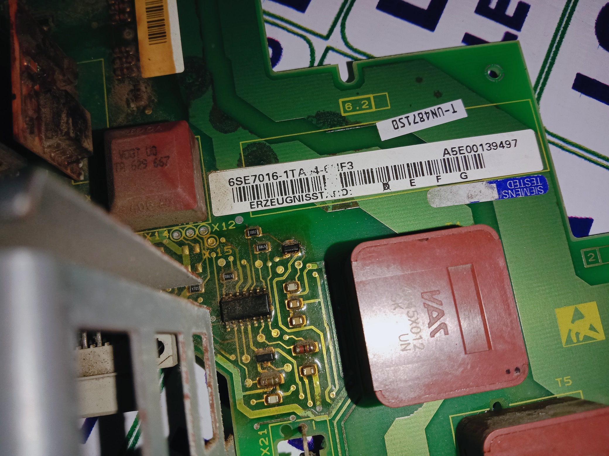 SIEMENS INVERIER PCB 6SE7016-1TA-4-6HF3