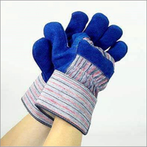 Multicolor Industrial Safety Leather Gloves