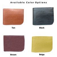 Mens Wallet PU Leather Black Bi-Fold Gents Purse